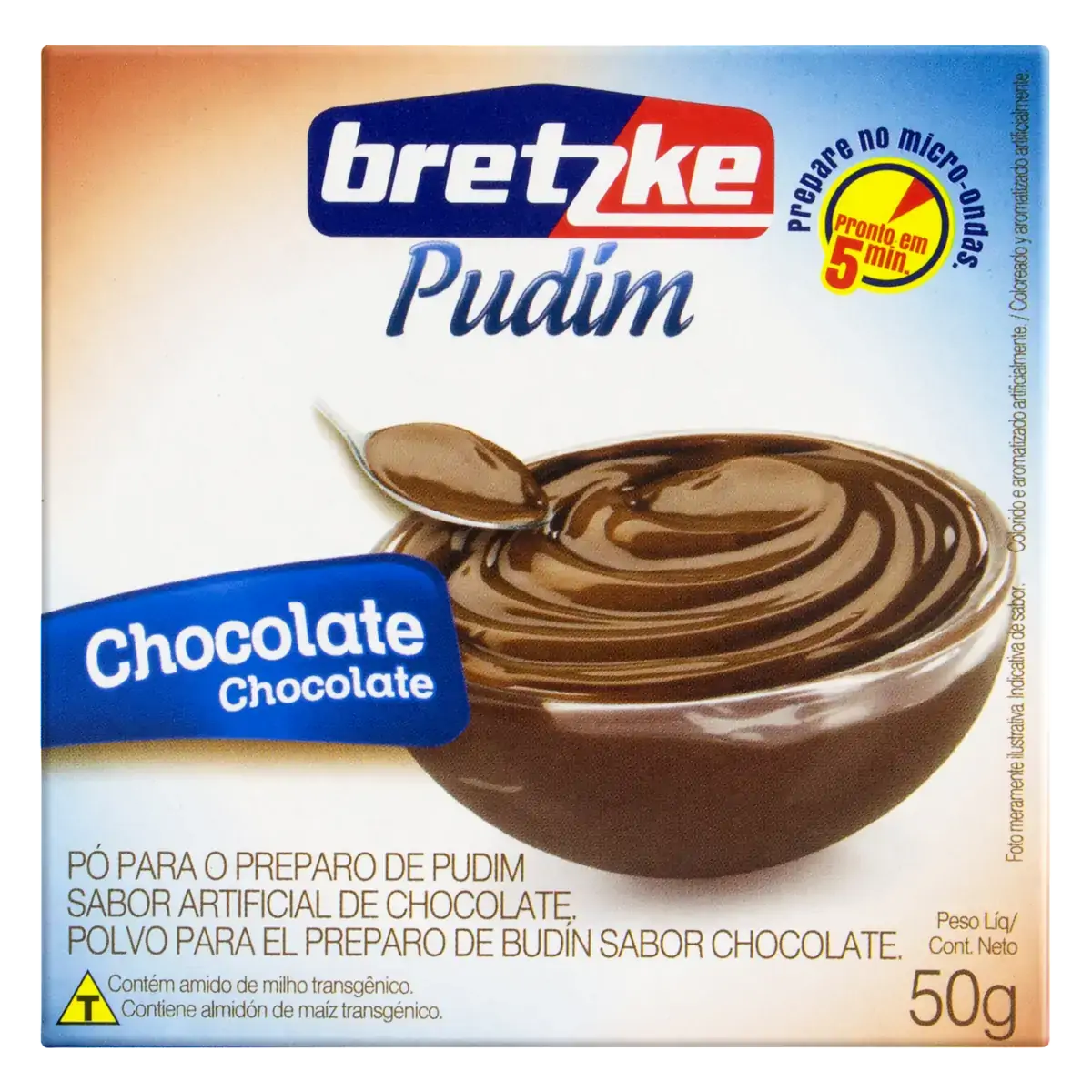 Pó Para Pudim Chocolate Bretzke Caixa 50g
