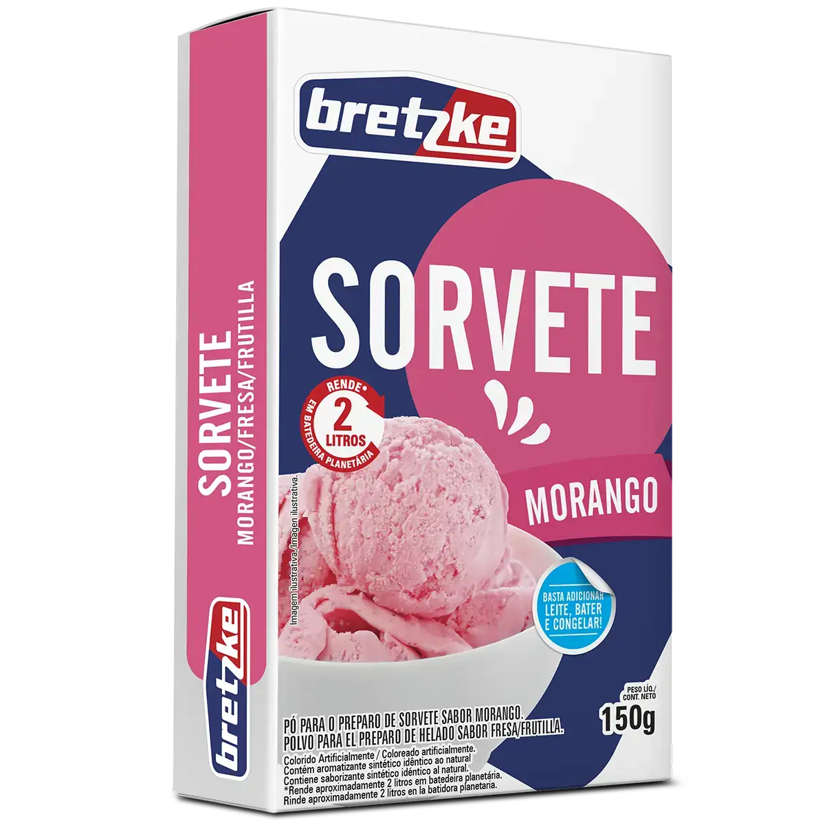 Sorvete Po Bretzke Morango 150gr