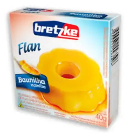 Pó Para Flan Baunilha Bretzke Caixa 40g