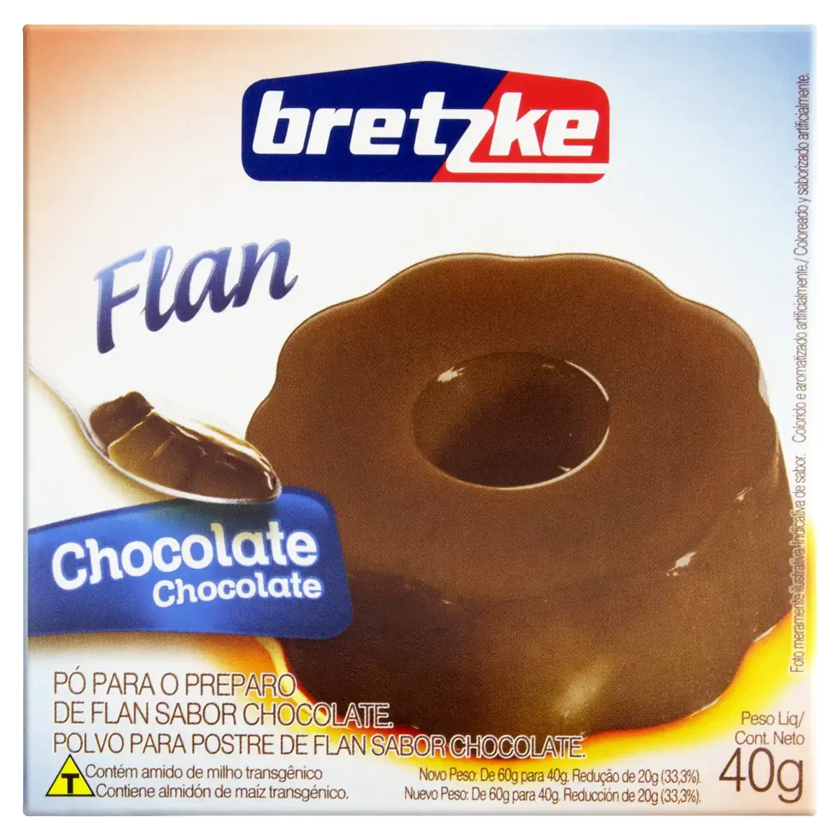 Pó Para Flan Chocolate Bretzke Caixa 40g
