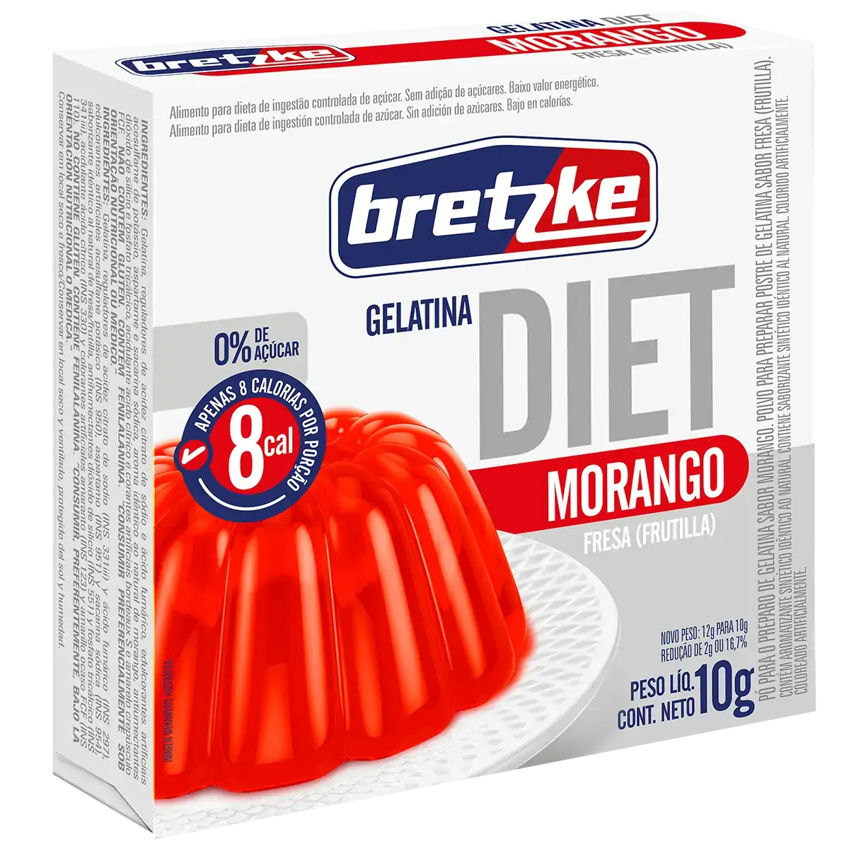 Gelatina Bretzke 10g Diet Morango
