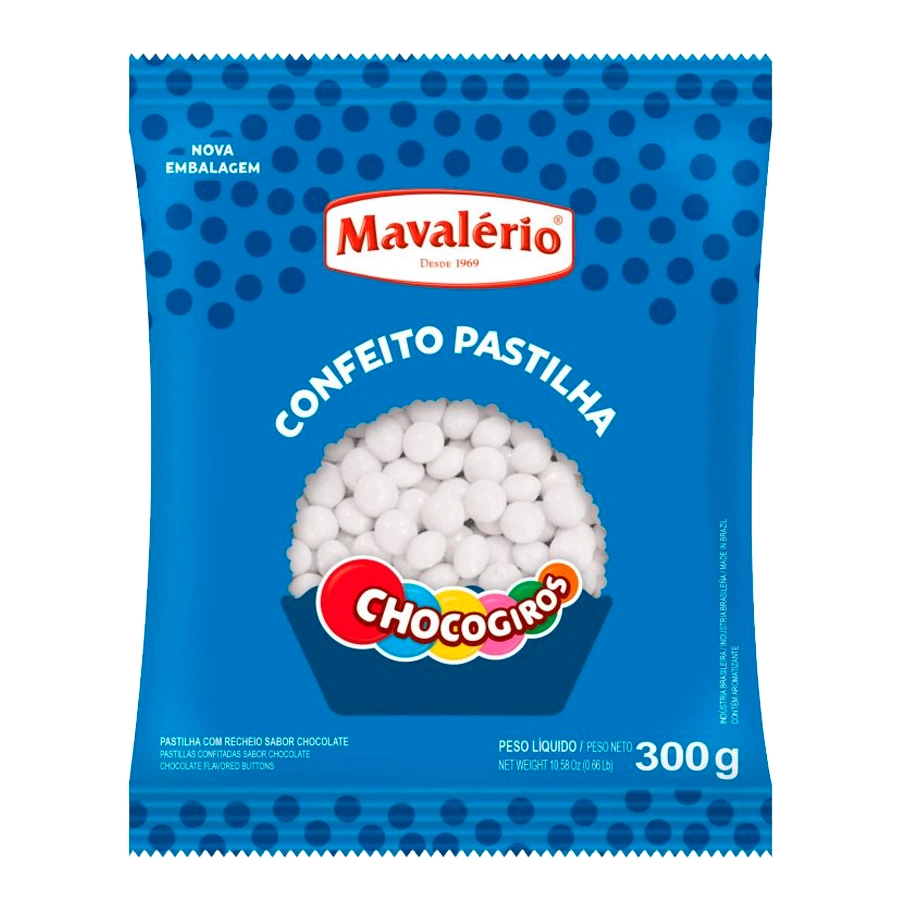 Choco Giros Mini Branco 300g Mavalerio