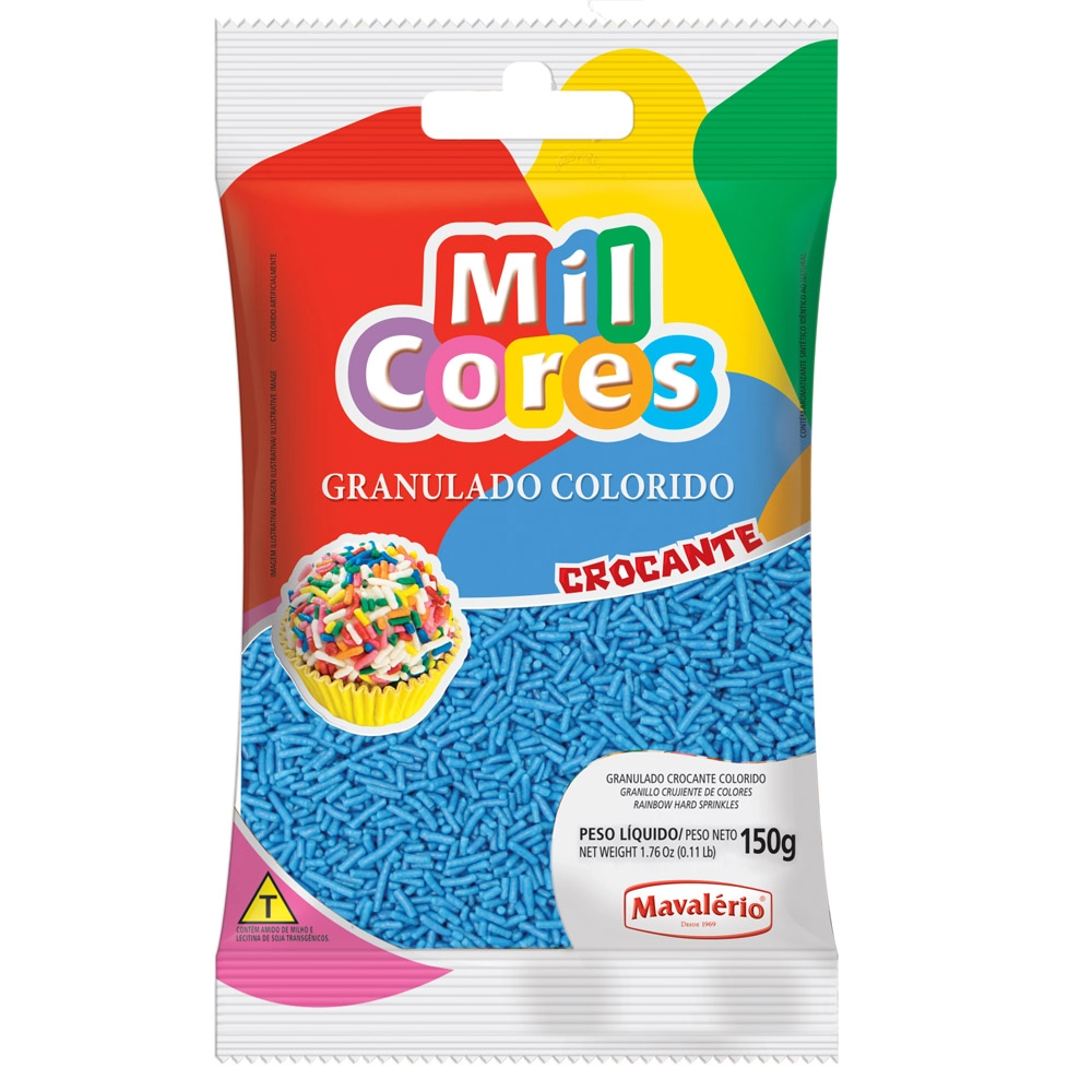 Chocol. Gran. Mavalerio Crocante Azul 150 G M 4665