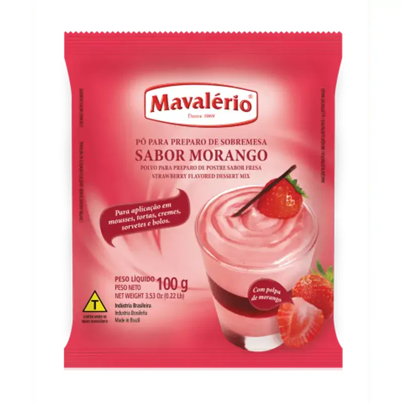 Pó Para Sobremesa Mavalério Morango
