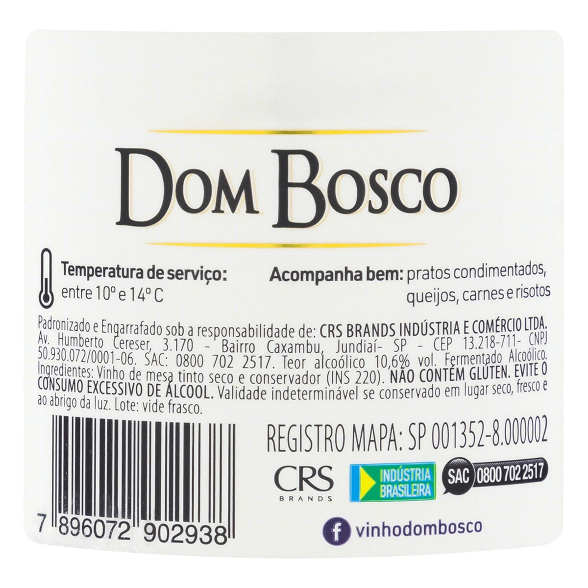 Vinho Brasileiro Tinto Seco Dom Bosco Isabel Serra Gaúcha Garrafa 750ml
