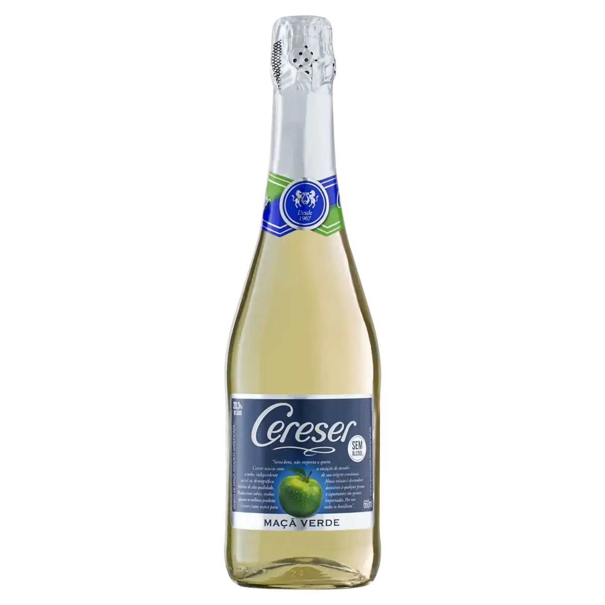Bebida Zero álcool Maçã Verde Cereser Garrafa 660ml
