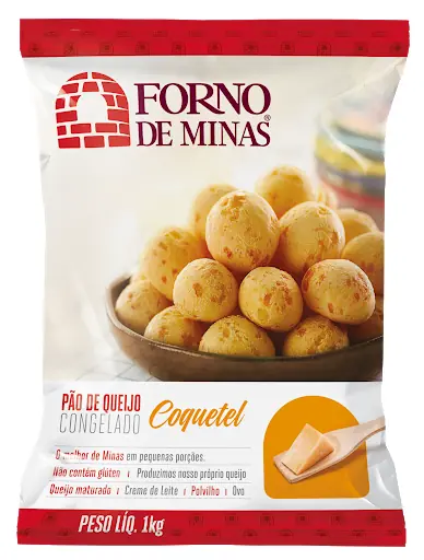Pão De Queijo Congelado Coquetel Forno De Minas Pacote 1kg