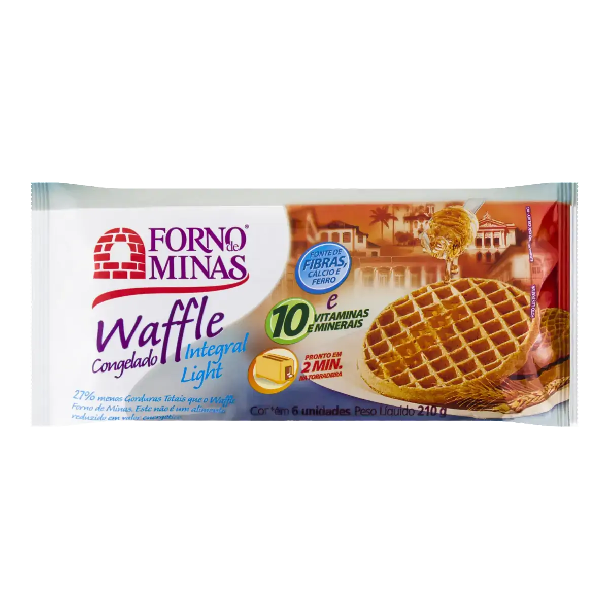 Waffle Forno De Minas Light/integ 35g