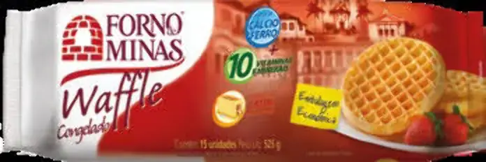 Waffle Congelado Forno De Minas Pacote 525g 15 Unidades