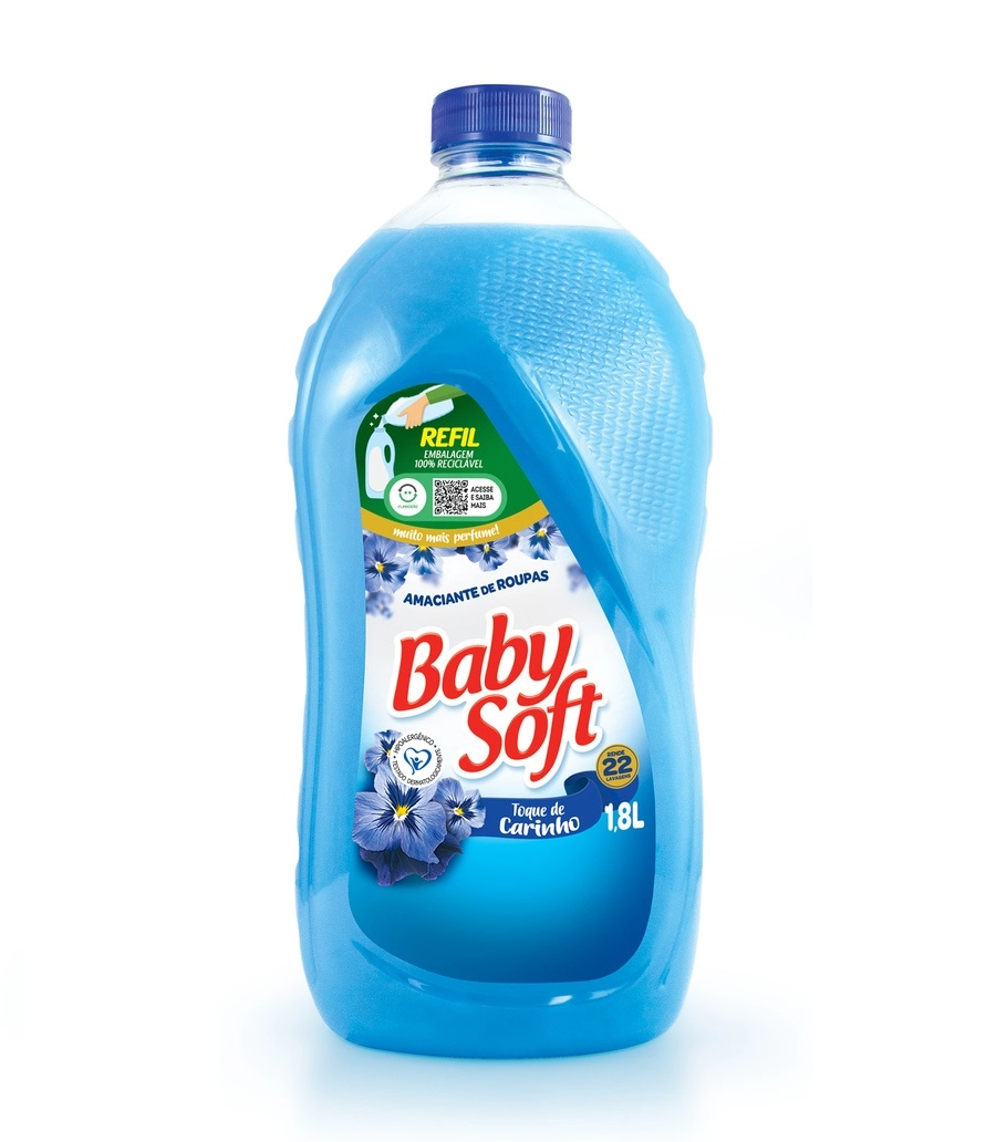 Amac.baby Soft 1,8l Toque Carinho Azul Refil
