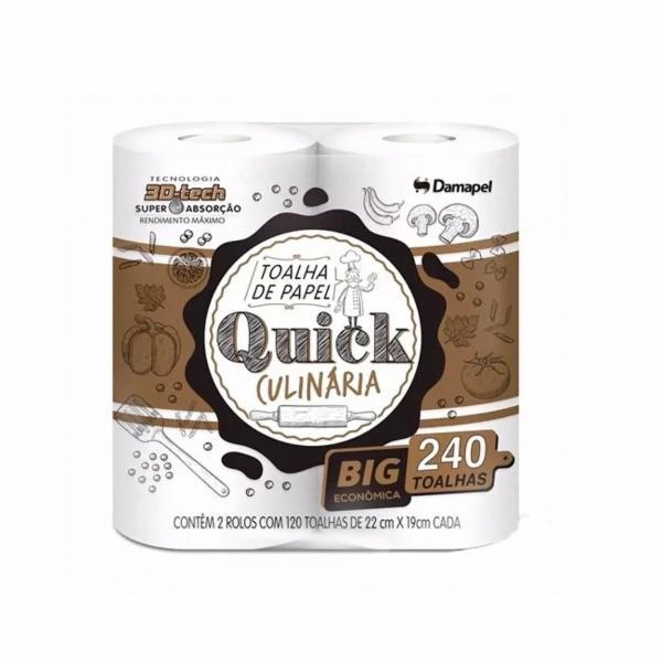 Papel Toalha Quick Folha Dupla