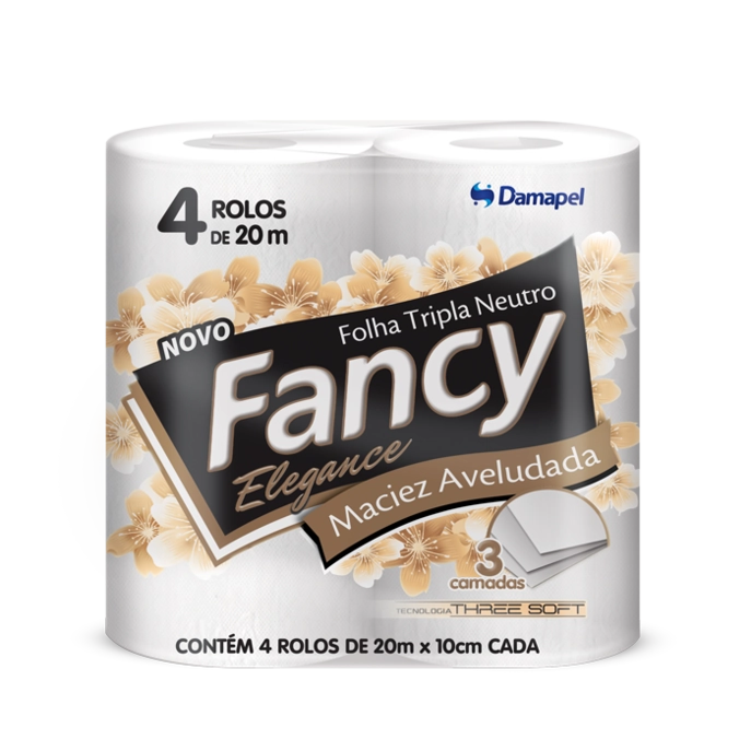 Papel Higiênico.fancy 4unidade F.tripla Neutro