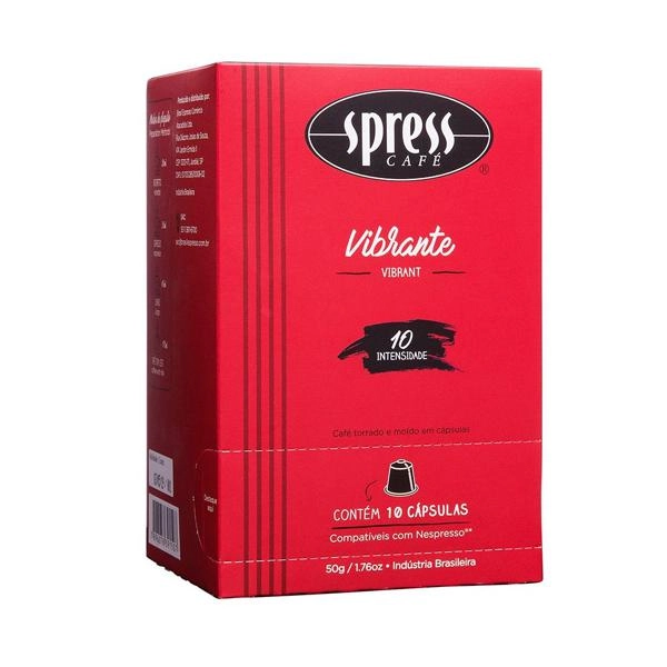 Café Em Cápsula Torrado E Moído Vibrante Spress Café Caixa 50g 10 Unidades