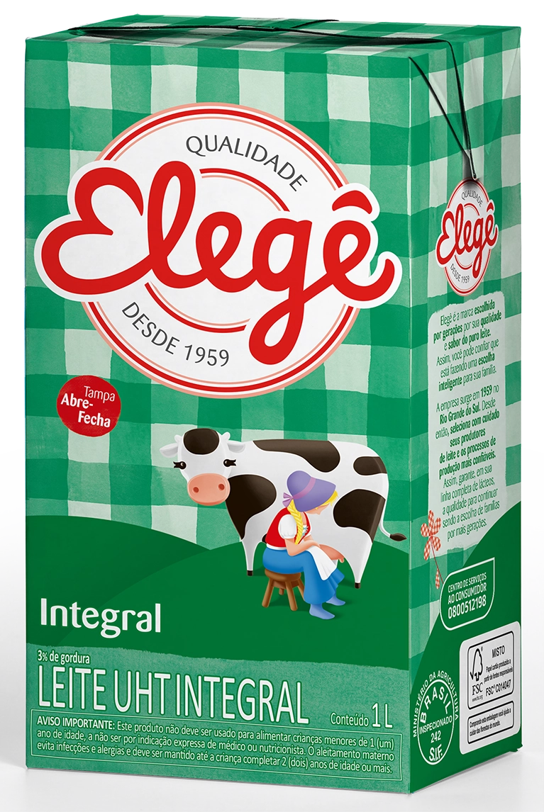 Leite Uht Integral Elegê Caixa 1l
