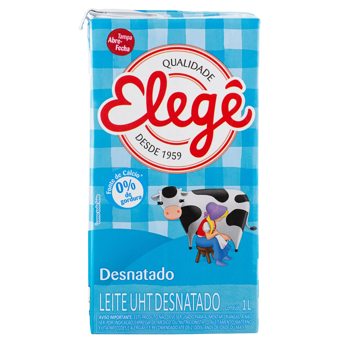 Leite Uht Desnatado Elege 1lt Cx C/ 12