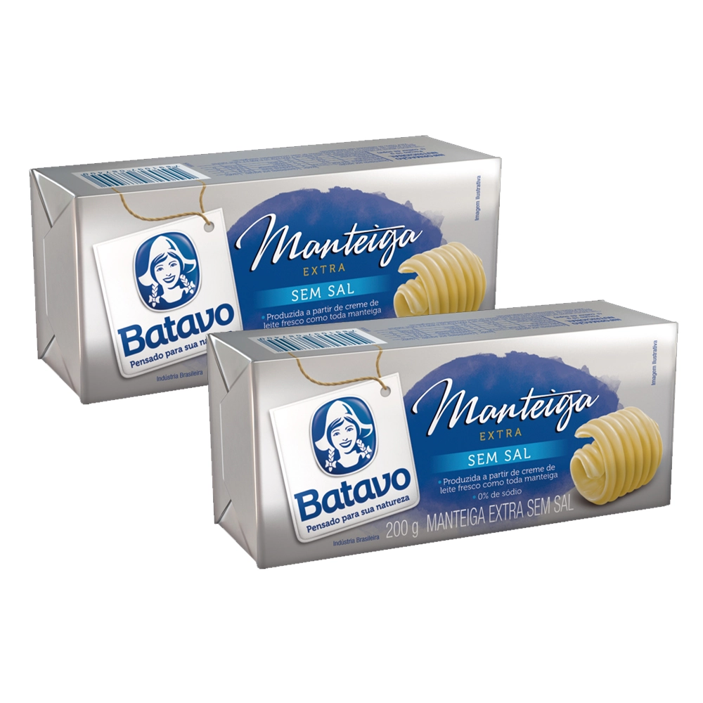 Manteiga Sem Sal Batavo 200g
