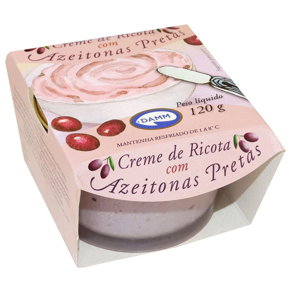 Creme De Ricota Com Azeitonas Pretas Pt/120g