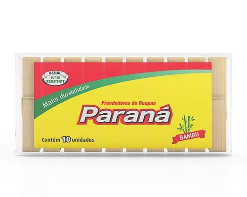 Prendedor De Roupa Parana Bambu 10 Un