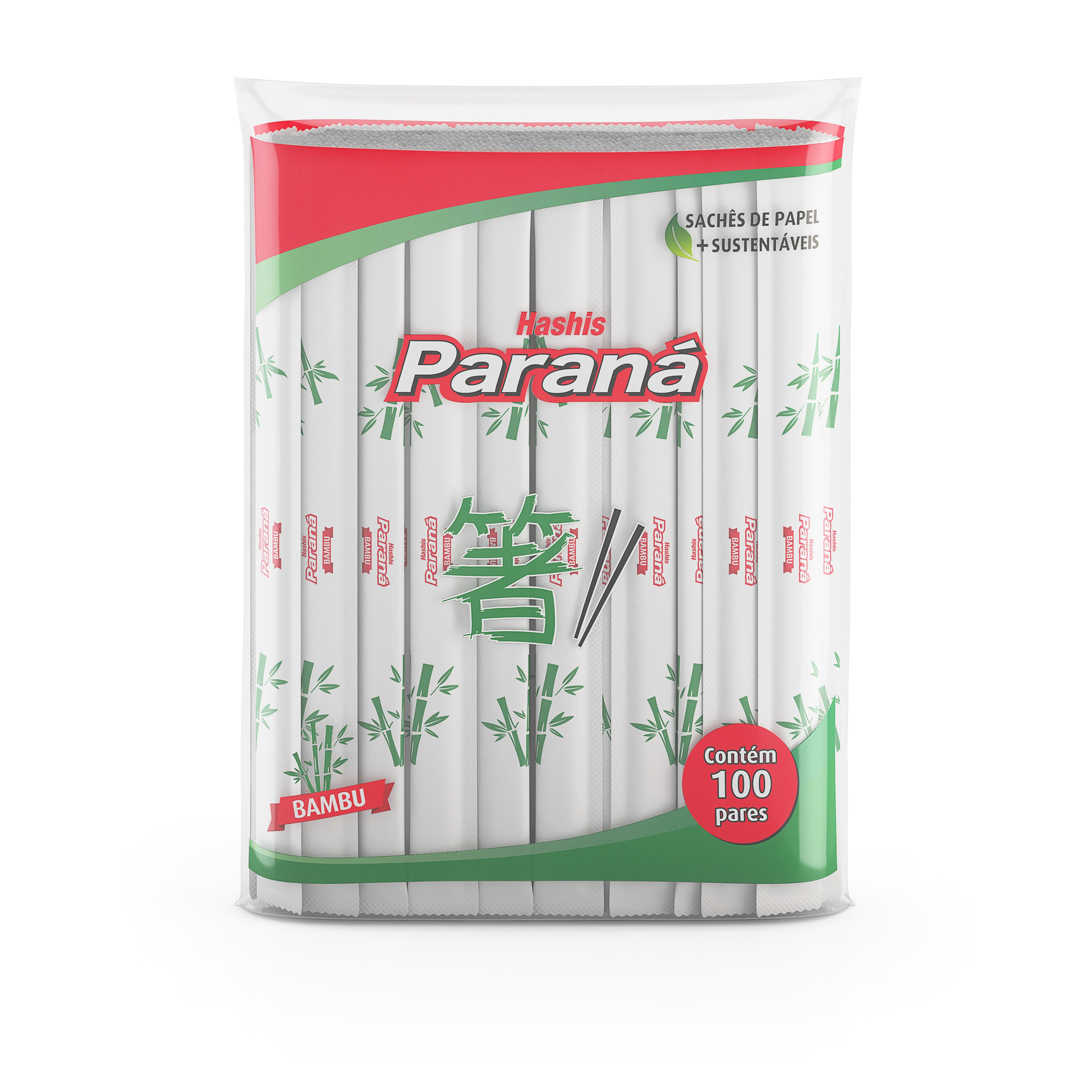 Hashi Bambu Parana 100un Sach Papel