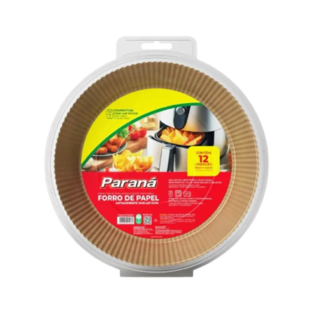 Forro Papel Airfryer Redonda Parana 20 X 4,5 Cm