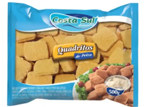 Quadritos De Peixe Empanado Costa Sul Congelado 500g
