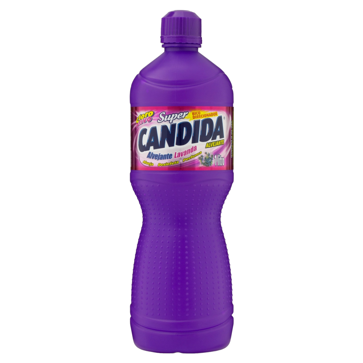 Alvejante Uso Geral Com Cloro Lavanda Super Candida Frasco 1l