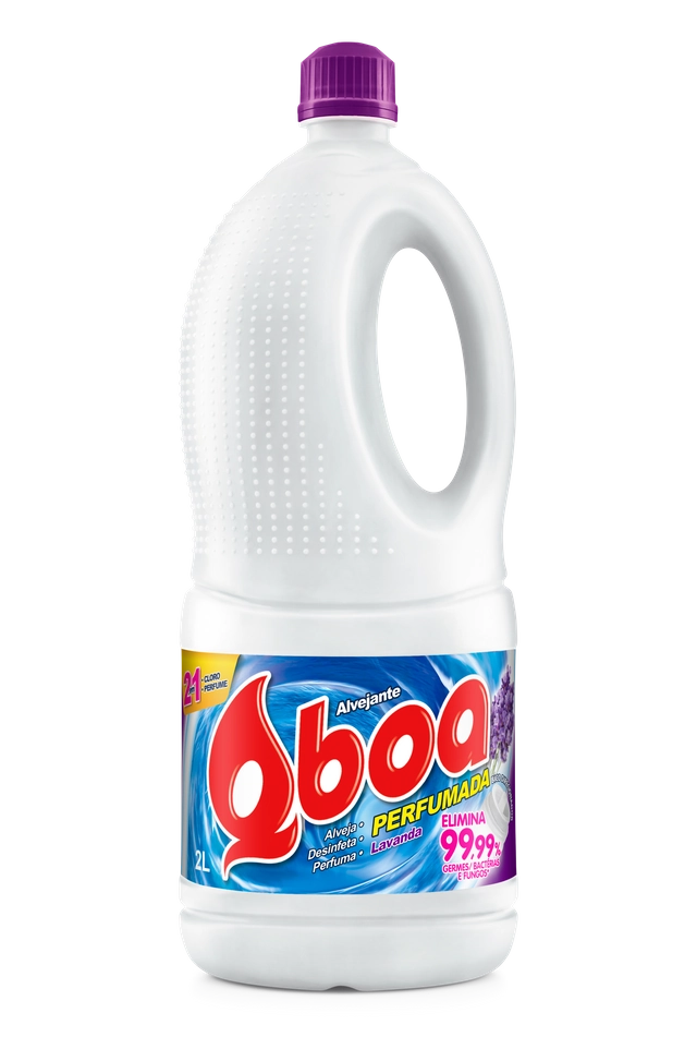 Alvejante Uso Geral Com Cloro Lavanda Qboa Frasco 2l