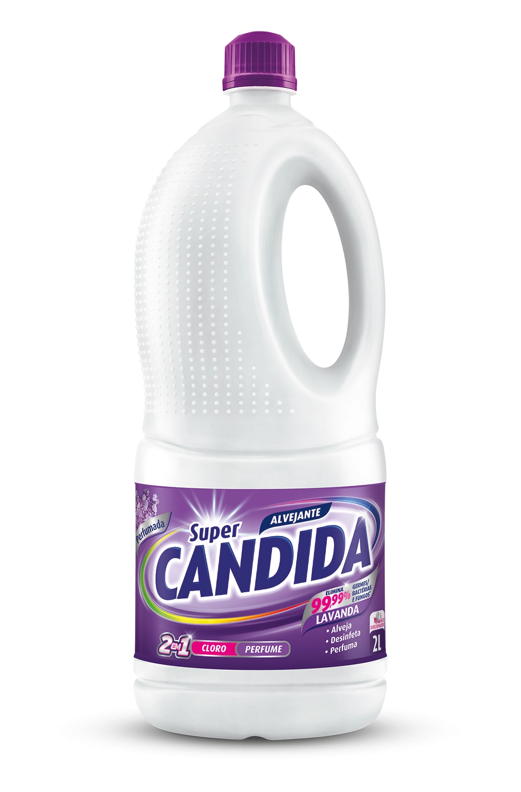 Alvejante Uso Geral Com Cloro Lavanda Super Candida Frasco 2l