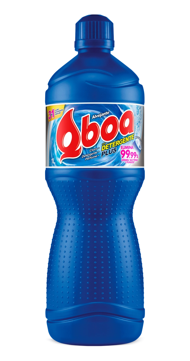Alvejante Com Detergente E Cloro Qboa Plus Frasco 1l