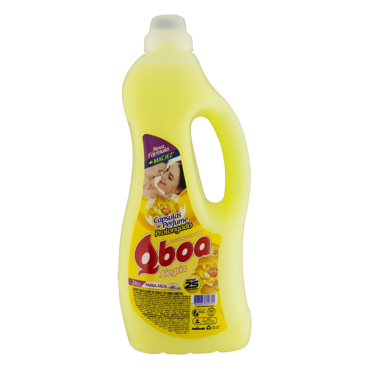 Amaciante De Roupa Diluído Alegria Qboa Frasco 2l