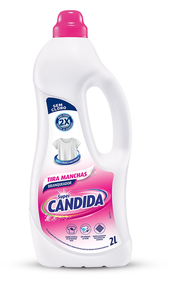 Tira Manchas Líquido Roupas Brancas Super Candida Frasco 2l