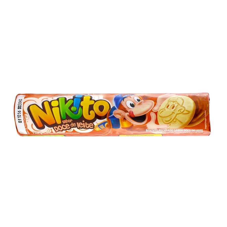 Biscoito Recheio Doce De Leite Nikito Pacote 135g