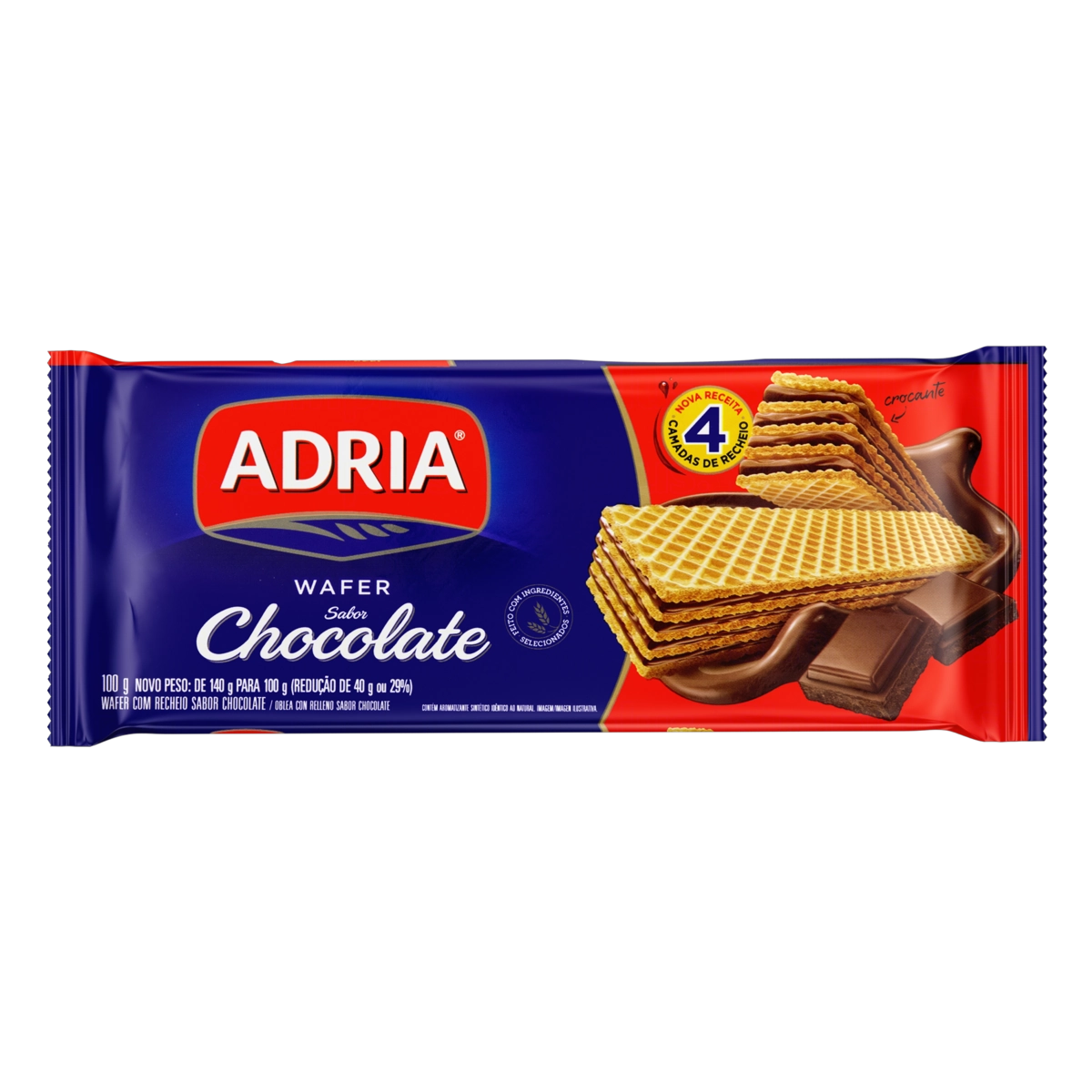 Biscoito Wafer Adria Mousse Chocolate
