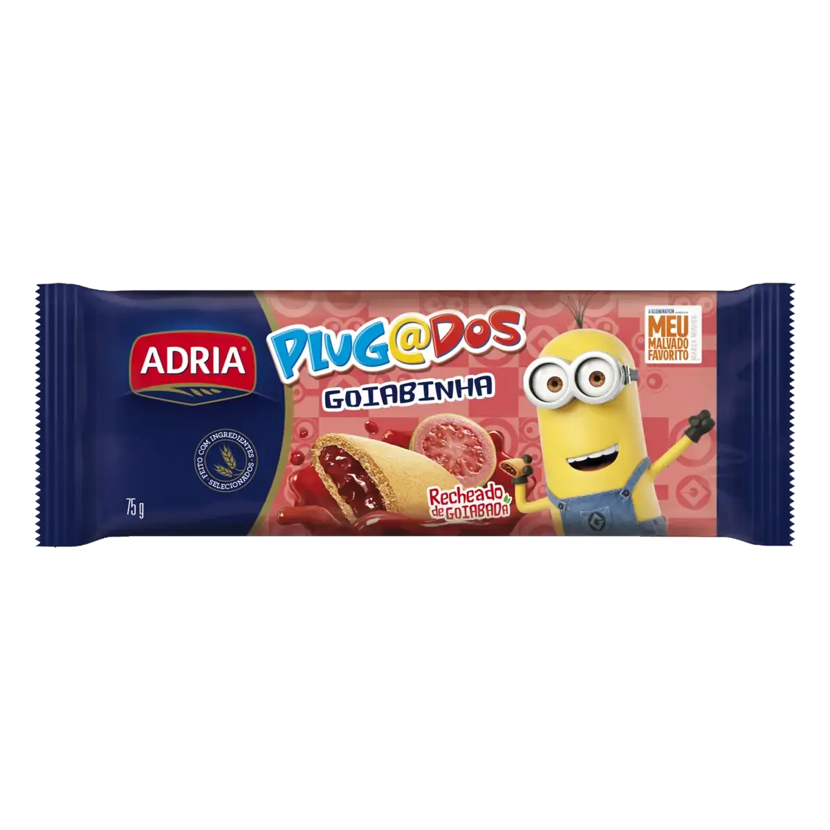 Biscoito Recheio Goiabada Meu Malvado Favorito Adria Plugados Pacote 75g