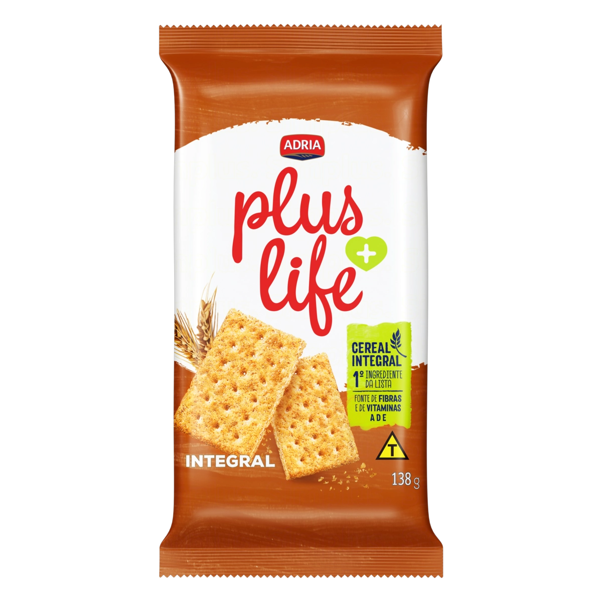 Biscoito Integral Adria Plus Life Pacote 138g