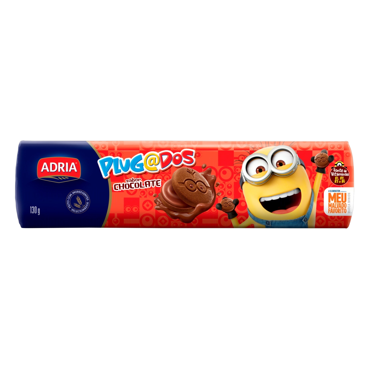 Biscoito Chocolate Recheio Chocolate Meu Malvado Favorito Adria Plugados Pacote 130g