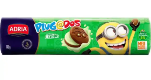 Biscoito Chocolate Recheio Limão Meu Malvado Favorito Adria Plugados Pacote 130g