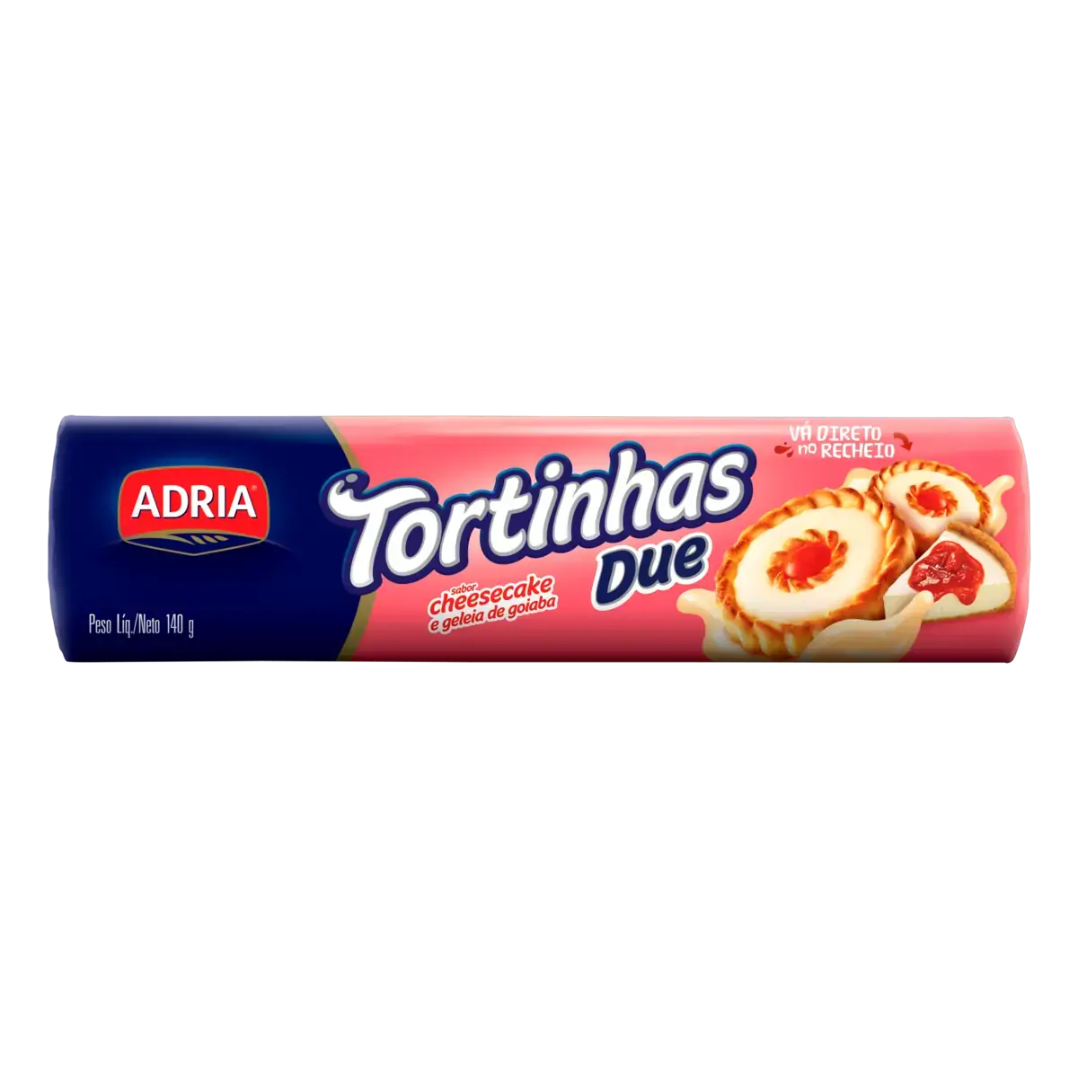 Biscoito Recheio Cheesecake E Geleia De Goiaba Adria Tortinhas Due Pacote 140g
