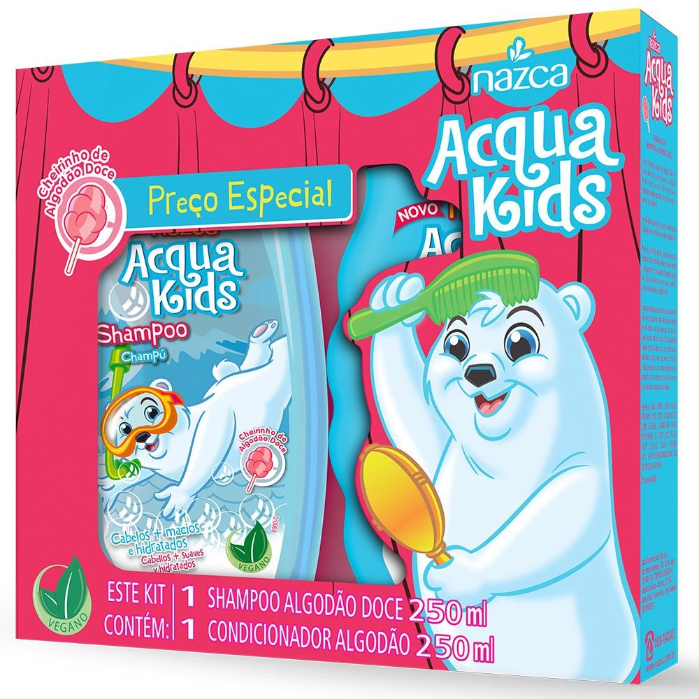 Acqua Kids Kit Sh Cond Algodao Doce 250ml
