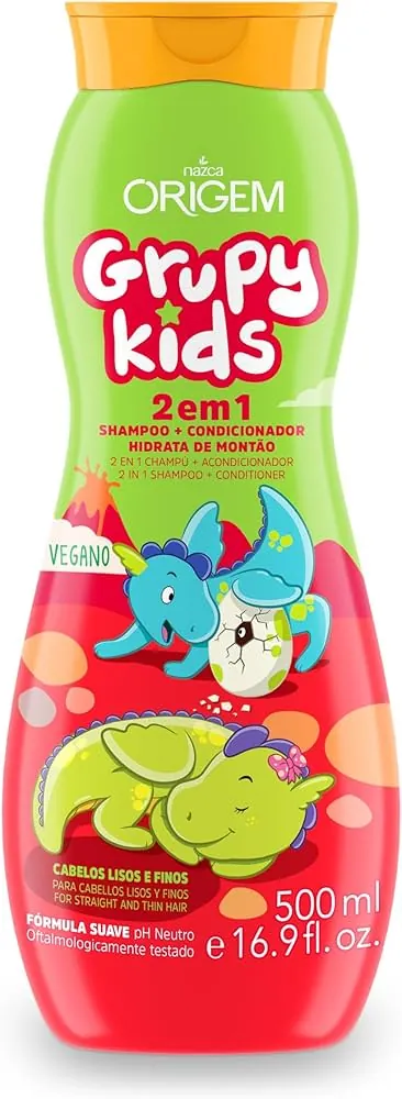 Shampoo 2 Em 1 Grupy Kids Origem Hidrata De Montão 500ml