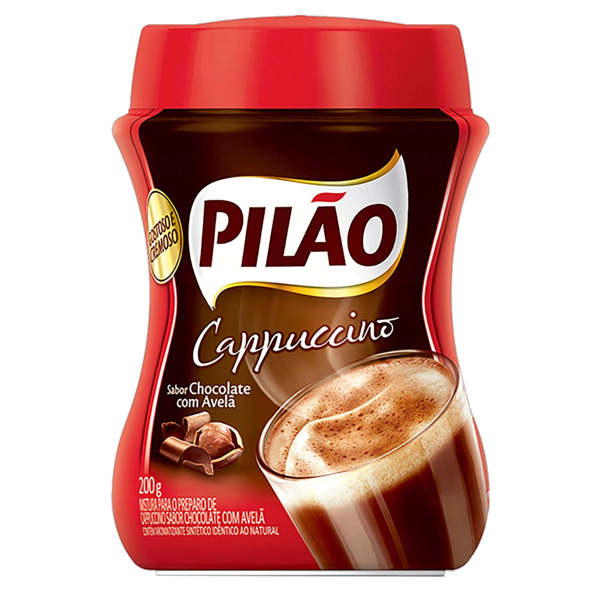 Cappuccino Solúvel Chocolate Com Avelã Pilão Pote 200g