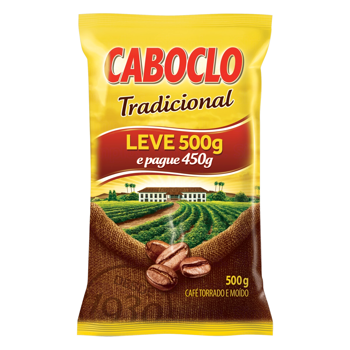 Café Torrado E Moído Tradicional Caboclo Pacote Leve 500g Pague 450g