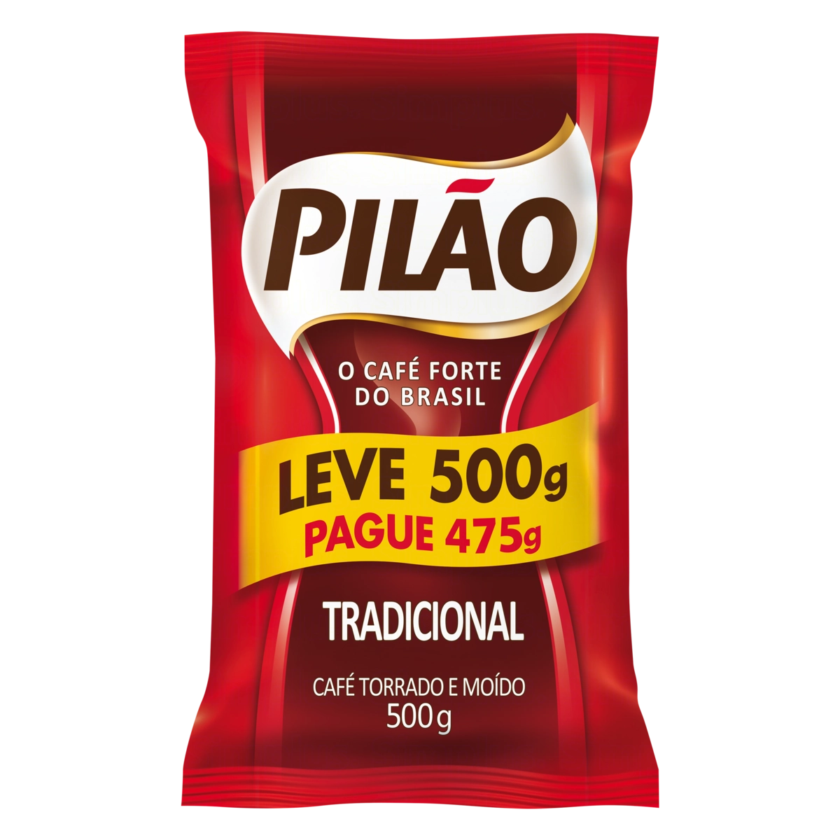 Café Torrado E Moído Tradicional Pilão Pacote Leve 500g Pague 475g