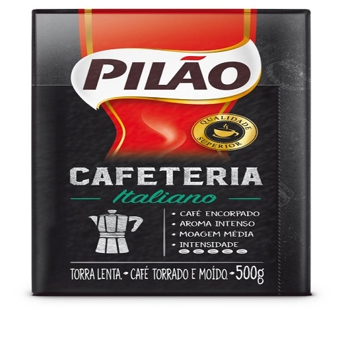 Café Torrado E Moído A Vácuo Italiano Pilão Cafeteria Pacote 500g