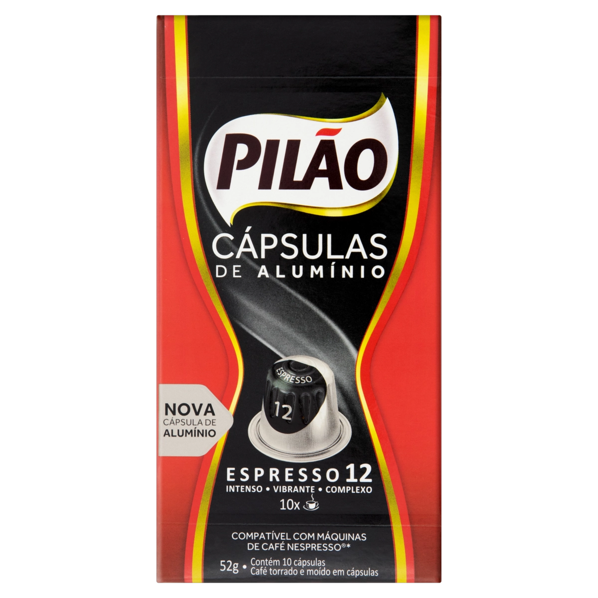 Café Em Cápsula Torrado E Moído Espresso Extraforte Pilão Caixa 52g 10 Unidades