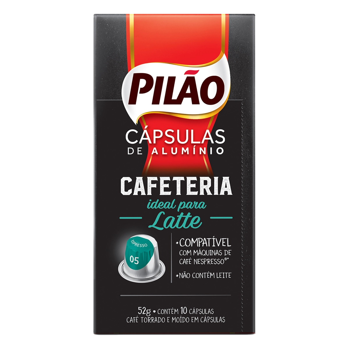Café Em Cápsula Torrado E Moído Pilão Cafeteria 52g 10 Unidades
