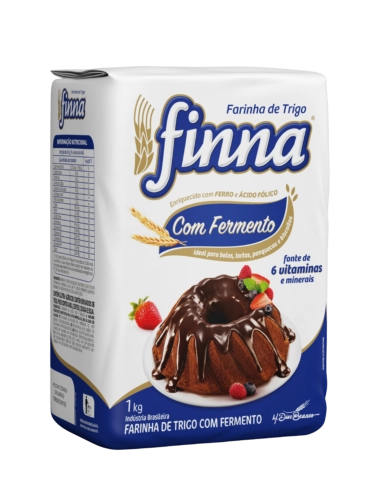 Farinha De Trigo Com Fermento Finna Pacote 1kg
