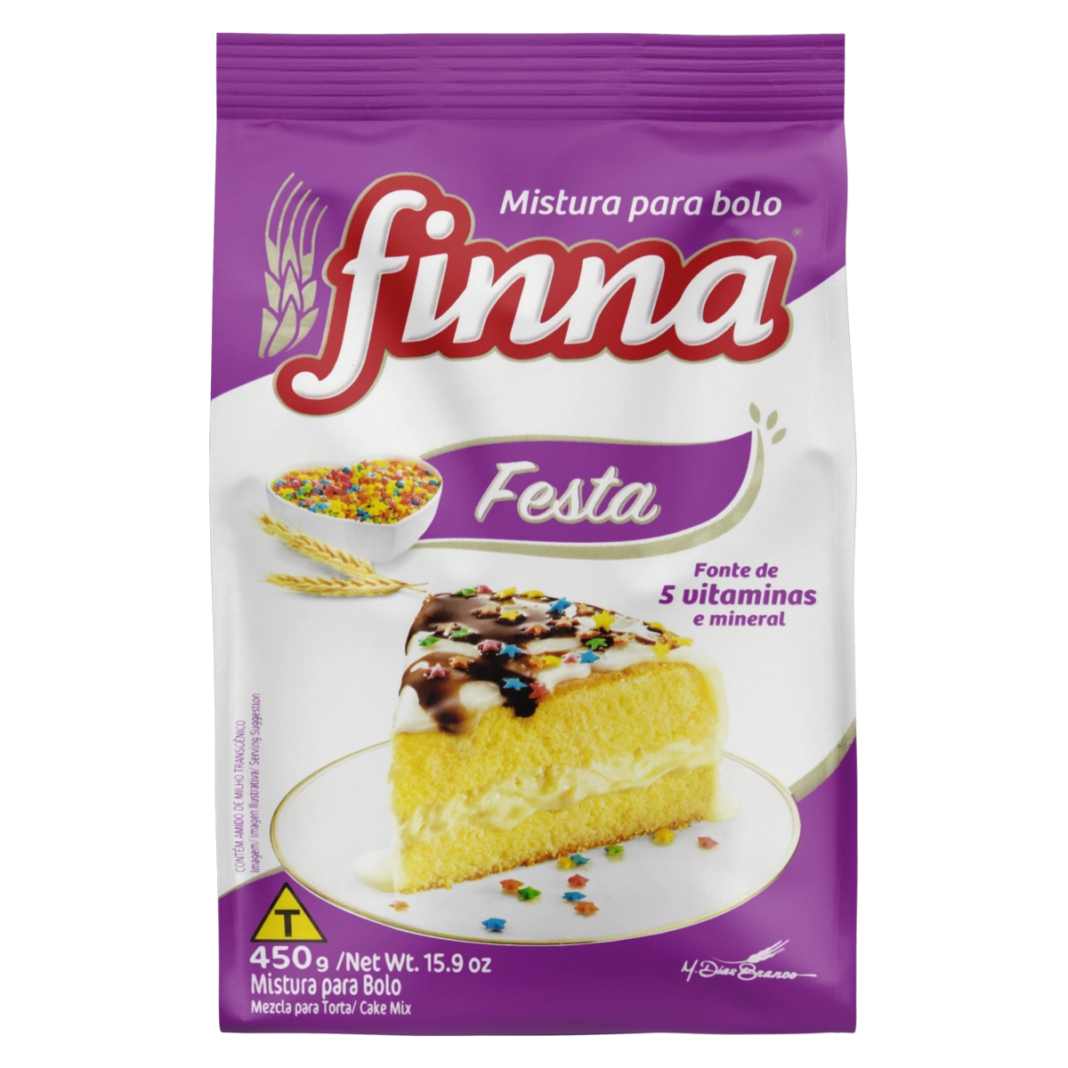 Mistura Para Bolo Festa Finna Pacote 450g