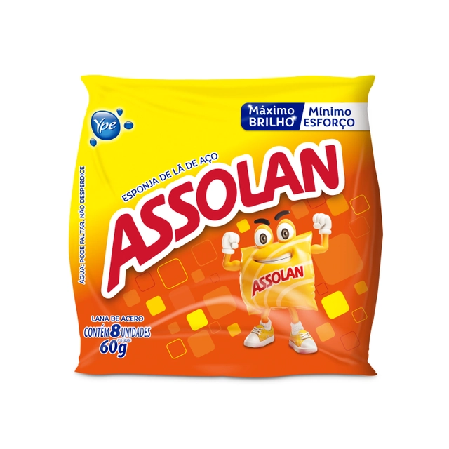 Esponja Aço Assolan 45g 8 Unidades