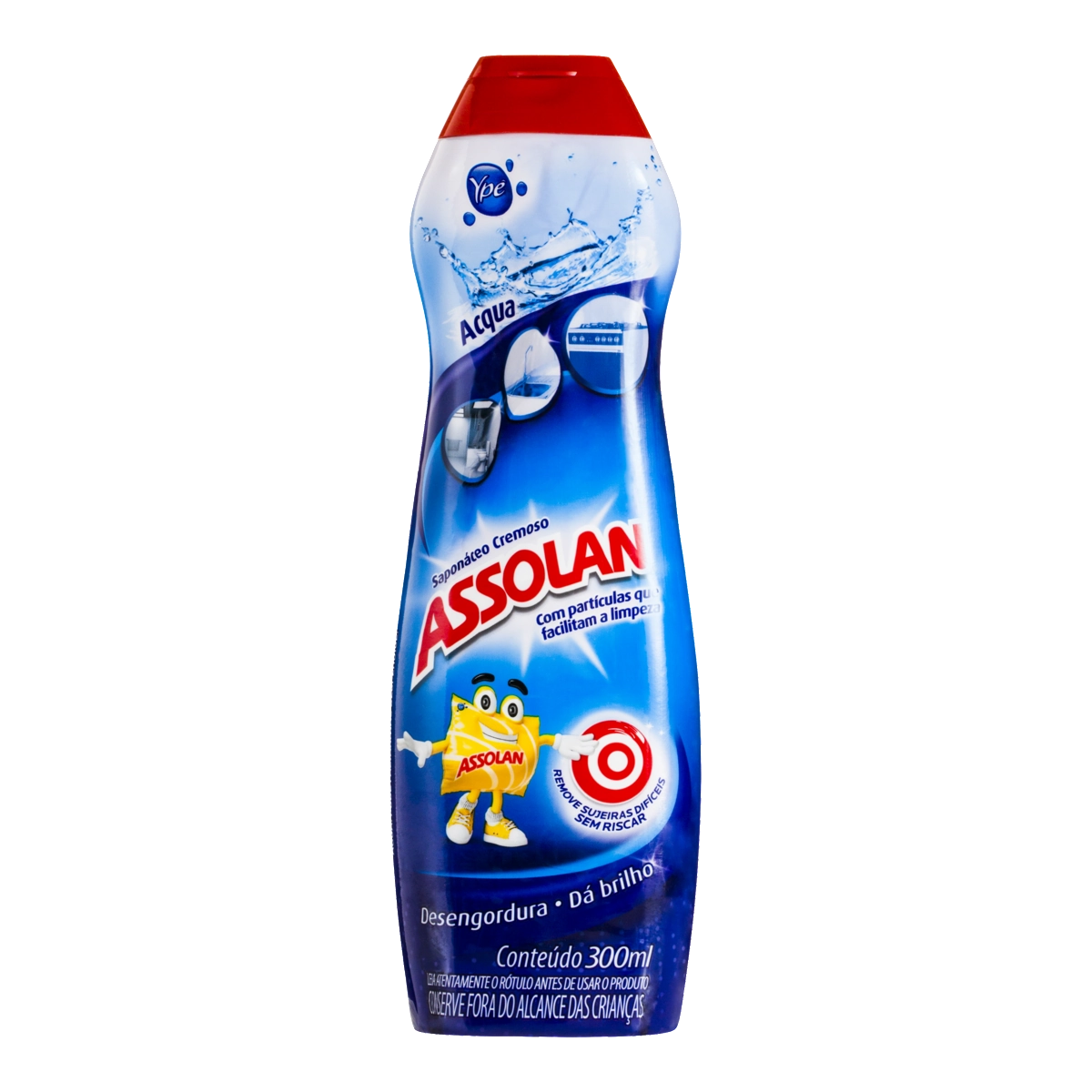 Saponáceo Cremoso Acqua Assolan Frasco 300ml